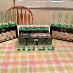 NEW + Preowned Selandia Reflexion Acrylic Old Fashioned (8) + High Ball (8) Drink-ware 16 Dishwasher Safe Glasses  