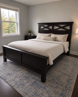 Queen Bed Frame + Mattress + Box Spring