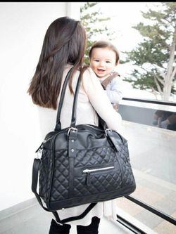 New mumsandbubs australia the sway diaper bag black or black and tan