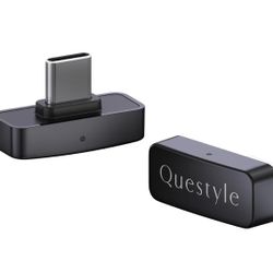 Questyle QCC Dongle Pro [MFi Certified] USB-C Bluetooth Audio Adapter With LDAC,AptX Lossless&AptX-Adaptive,Low Latency Bluetooth 5.4 Dongle For PS5,W