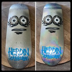 Heroin X LB Skate Co Very Big Holographic Egg 10" Skateboard Deck  Only 10 Made!