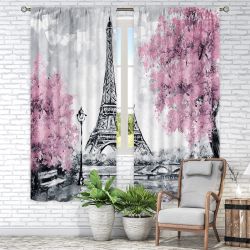 Cinbloo Curtains Rod Pocket Window Drapes 2 Panel 42W X 63L Inch