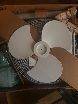 White Electric Fan with Guard