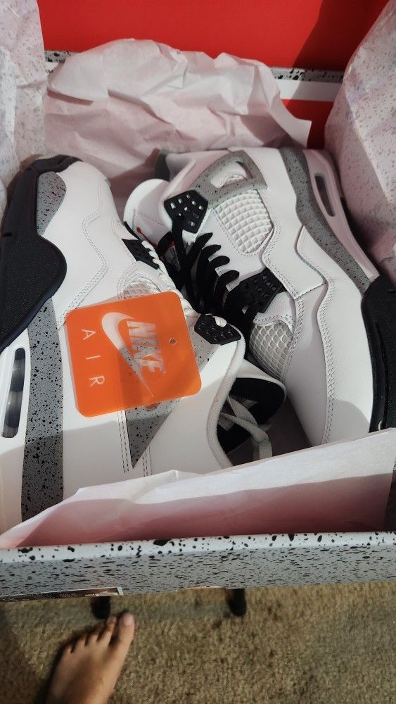 Jordan 4 Retro OG "White Cement" 2025 Size 12
