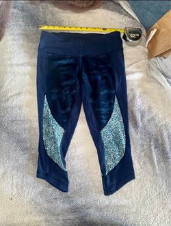 Lululemon capri speed up cropped leggings yoga pants size 8 blue