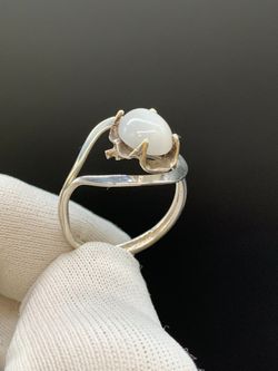 SILVER MOON STONE RING #34451