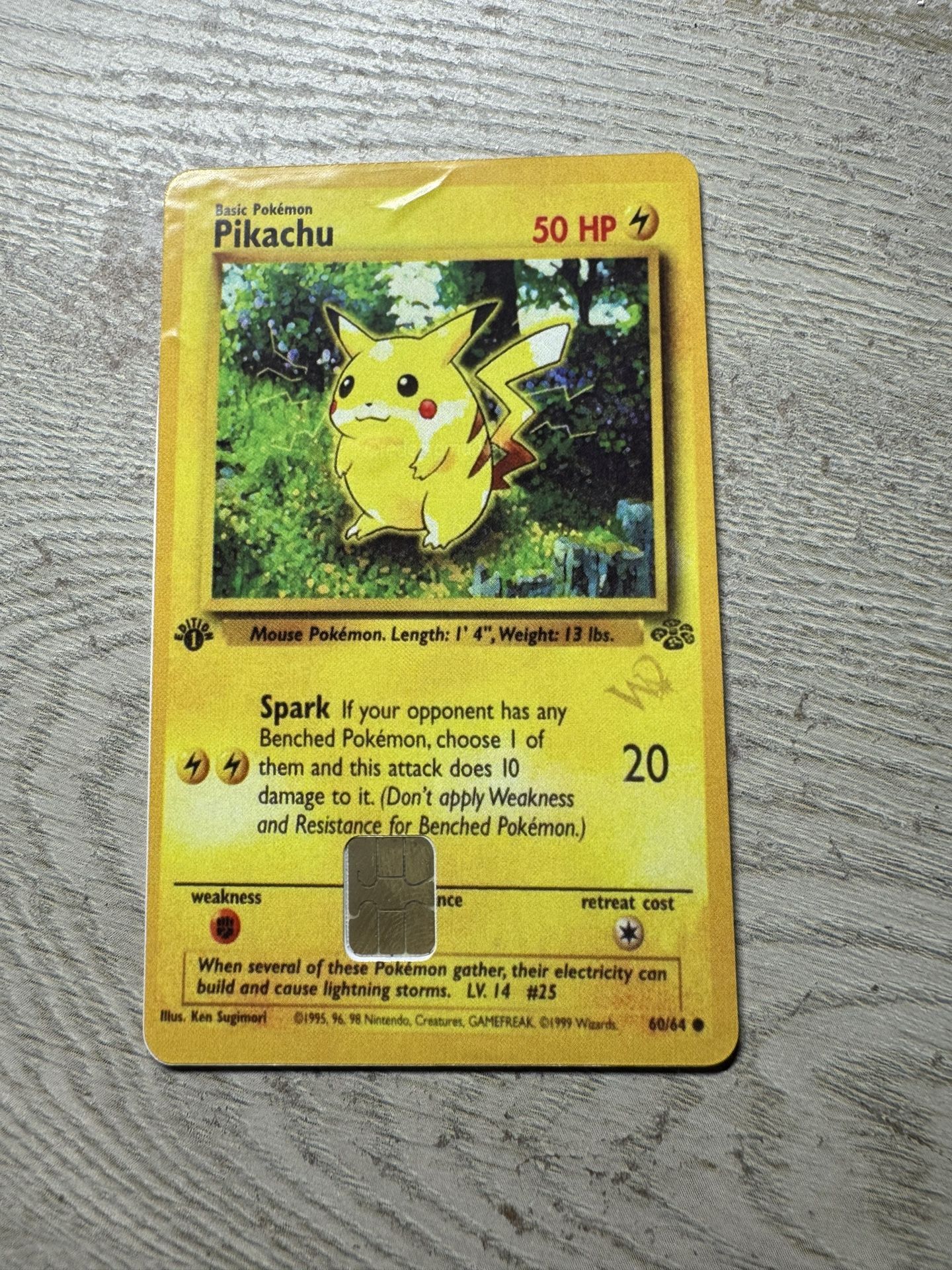 Red Cheeks Pikachu Bank Card Skin