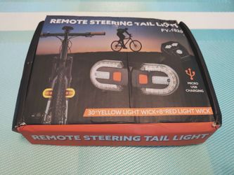 Wireless Rechargeable Remote Signal Turn Light Bicycle Bike Street Tire Hybrid Trail Mountain MTB