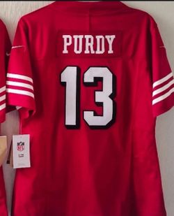 49ers Purdy #13 Throwback Red stitched  jersey small-4XL