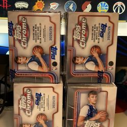 4 Topps chrome NBA packs