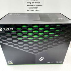 MICROSOFT XBOX SERIES X 1TB GAMING CONSOLE NEW IN BOX $1 DOWN TODAY REST IN PAYMENTS.NO CREDIT CHECK 