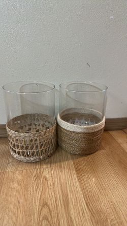 Glass vases, set of 2