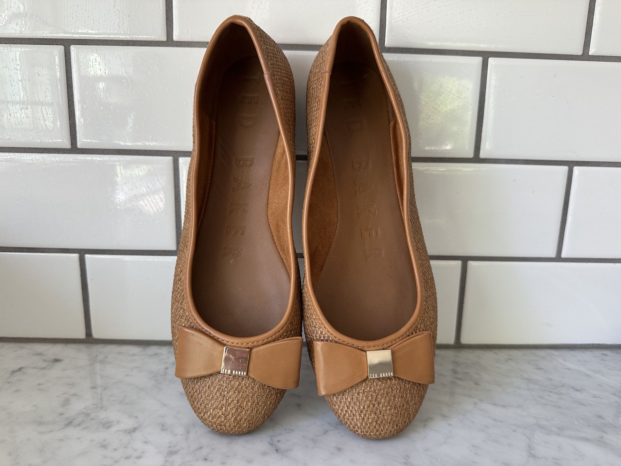 Ted Baker London Sualli Bow Ballet Flats Size 8.5W