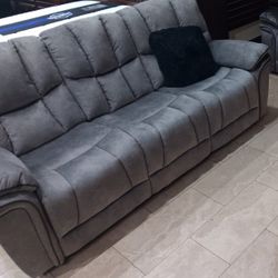 *Weekend Special!!!*---Charming Barcelona Fabric Reclining Sofa---Delivery And Financing Available🤭