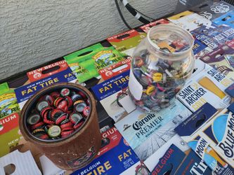 Craft Beer Bottle Caps And Six Pack Boxes
