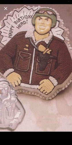 Wilton GI Joe Cake Pan Army Solider 1986 Hasbro Retired Baking Mold General Hawk Rare