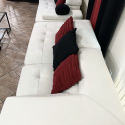 White sectional couch
