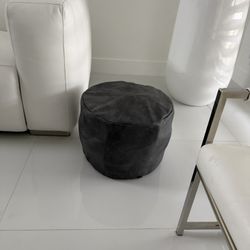 New Round Foot Rest Grey Ottoman. Dimensions 12”H x 16.5”D