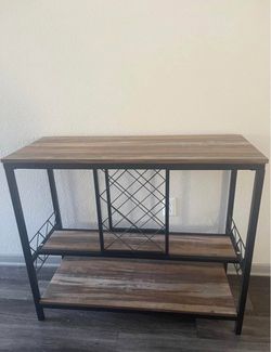 Wine Rack Table with glass holder