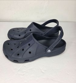 Crocs Baya Clog Navy Blue Mens 9 Womens 11 Lightweight Slip On Water Shoes