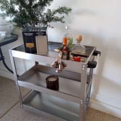   Never Used Indoor/Outdoor Metal Bar Cart