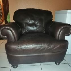 Leather Couch & Chair