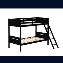 Twin/Twin Black Or White Bunk Bed