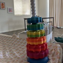 Fat Brain Toys Spin Again Stacking Toy