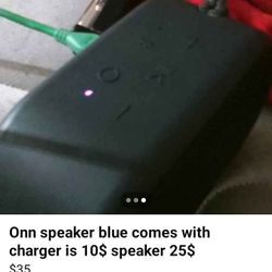 Onn Bluetooth Speaker Comes With Charger 