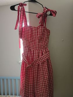 Red dress it has a belt