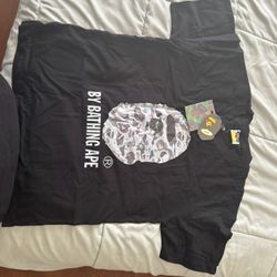     BAPE Style Shark Tee Black Streetwear Shirt Size M🔥🔥