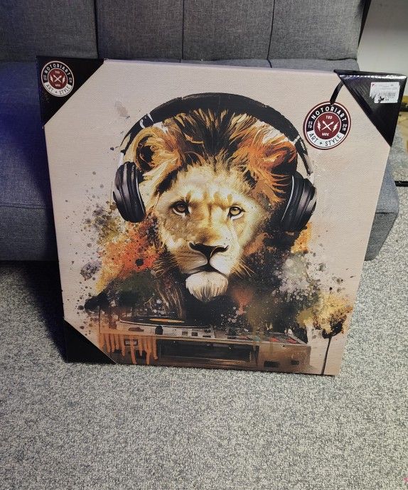 Lion DJ Canvas Painting