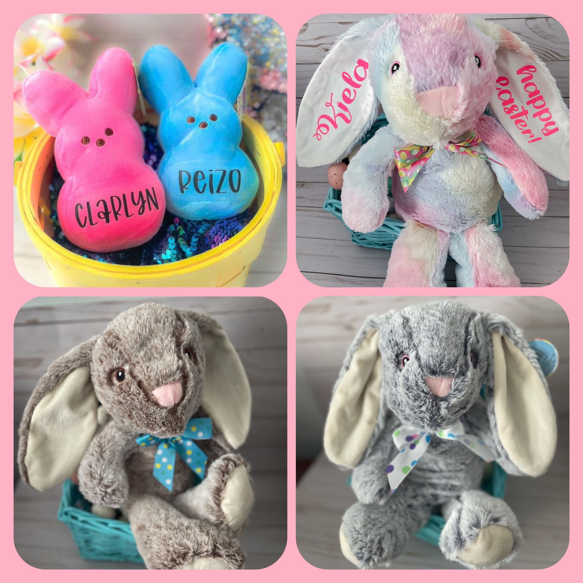 15” Personalized Easter Bunny And Peeps