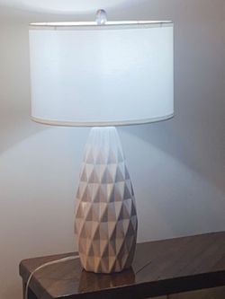 Mid century Modern Large Table lamp with the Unique Textured Ceramic Base H26.5"