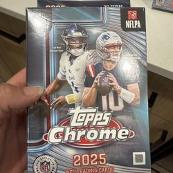2025 Topps Chrome Football Sealed Hanger Pack  X 5
