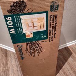 Seneca Telephone Or End Table Solid Pine Stand With Drawers And Shelf.