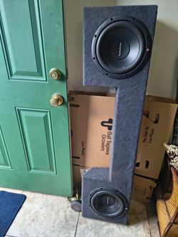 $150 I'm in HUNTINGTON BEACH CAJON CON SPEAKERS PARA UNA FORD F150Rockford Fosgate R2D2-10 Prime 10” R2 2-Ohm DVC Subwoofer - 250 Watts RMS / 500 Watt