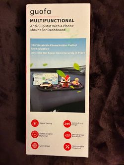 2 in 1 Car Dashboard Anti-Slip Mat & Phone Mount