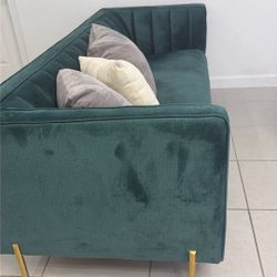 Velvet Green Couch