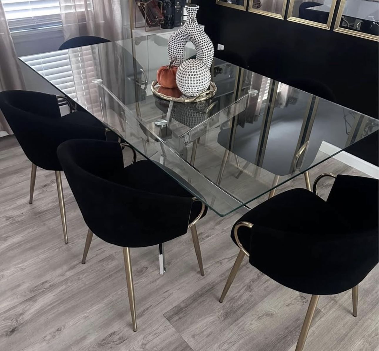 DINING ROOM set - BASE IN GOLD OR SILVER