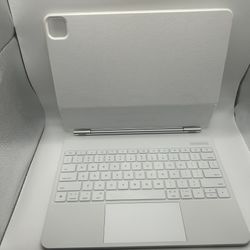 Otuoor iPad 13”/12.9” Magic Keyboard Case w/Trackpad & Backlight – White