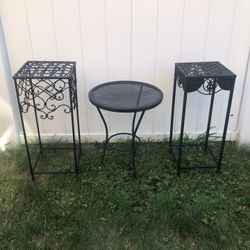 3 Metal Plant Stands