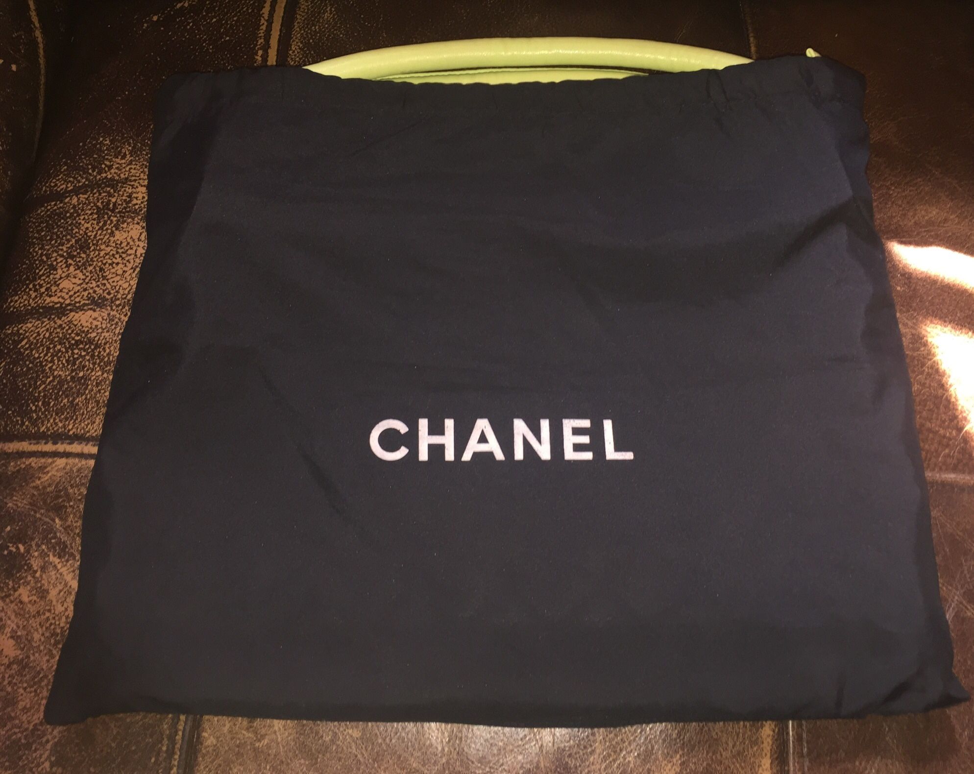 Unique Quilted Mint Green Lamb skin Leather Tote Bag Purse CHANEL