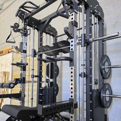 FREE Delivery 🚚 Brand New - VANDER Competition F1 - 500 Weight Stack TOTAL - Smith Machine  - 385lb Competition Bumper Plate Set & Bench Included 