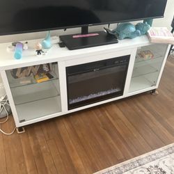 FIREPLACE TV STAND 