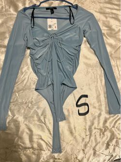 Blue body suit