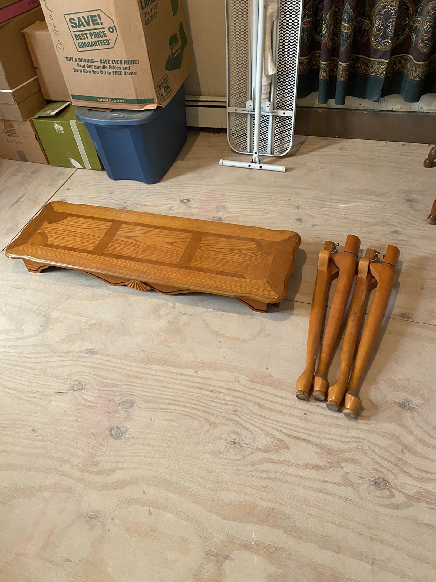 Oak Sofa Table 4’x16” widex3 ‘ Tall 
