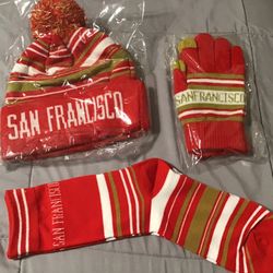 San Francisco Cap, Gloves And Socks