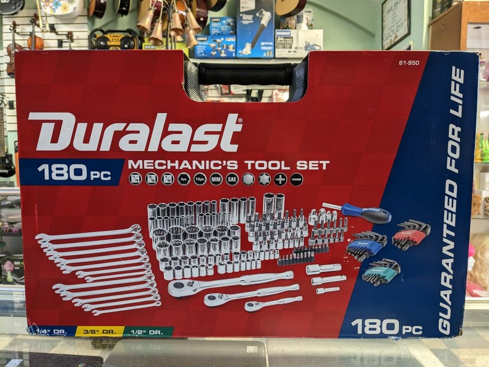 Brand New Duralast 180pc 61-950 Mechanic's Tool Set.