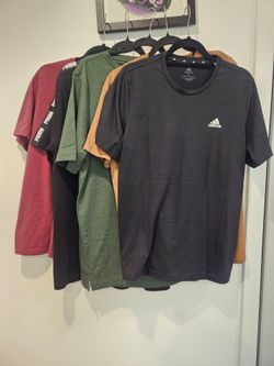Lot of 5 Men's T-Shirts Size L | Adidas, Puma, Kirkland & Sonoma | 3 New